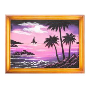 Картина Морской пейзаж багет дерево 36х46 см, каменная крошка 111320