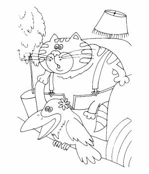 DataLife Engine > Версия для печати > Раскраски кот и ворона