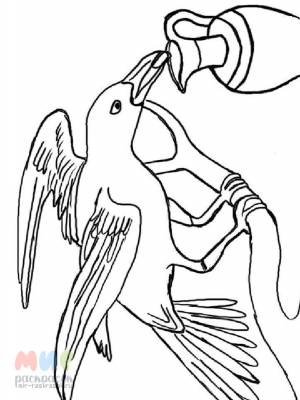 Раскраска Ворона