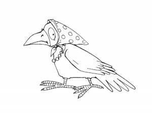 Раскраска Ворона