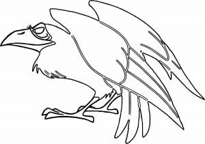 Раскраски Рисунок ворона