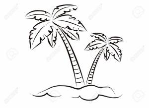 Пальма раскраска для детей