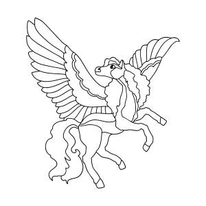 Пегас раскраска