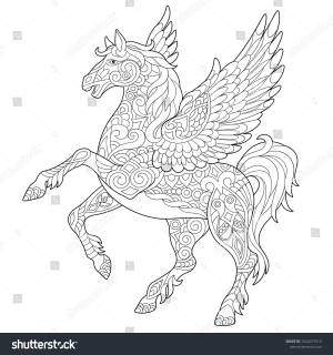 Pegasus Greek Mythological Winged Horse Flying