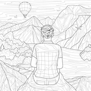 Девушка рисует подсолнухи