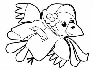 Раскраска Ворона