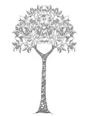 Раскраски Антистресс Деревья