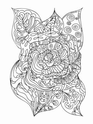Раскраски Роза Антистресс