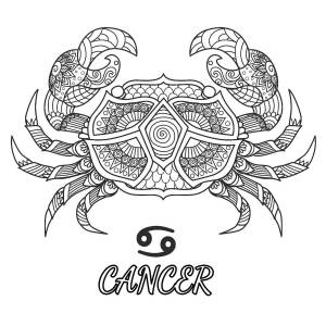 Знак зодиака рак раскраска