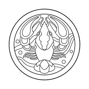 Знак зодиака рак раскраска