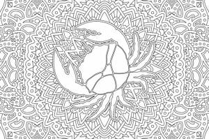 Знак зодиака рак на красивый линейный стиль