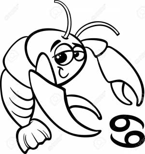 Знак зодиака рак раскраска