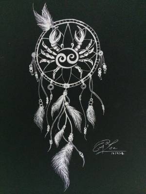 Знак зодиака рак эскиз