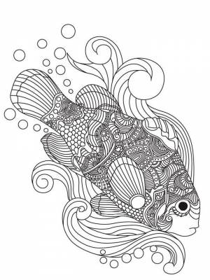 Раскраска Рыбы Антистресс  для мальчиков