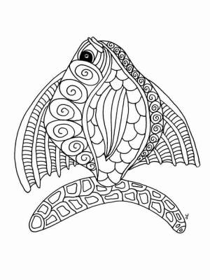 Раскраски Рыбы Антистресс