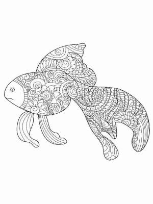 Раскраски Золотая рыбка Aнтистресс