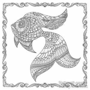 Раскраски Раскраска Антистрессовая рыба раскраски антистресс