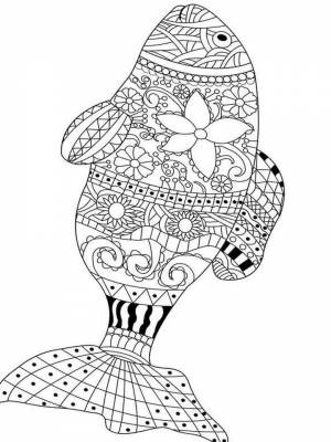 Раскраски Рыбы Антистресс   в формате