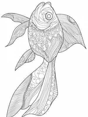 Раскраски Рыбы Антистресс   в формате