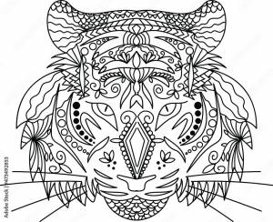 Tiger's head pattern