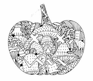 Раскраска Антистресс тыква