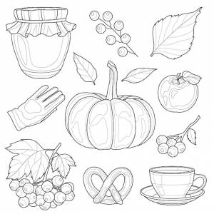 Осенний черно-белый набор