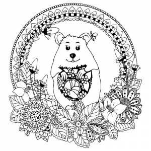 Раскраска Хомяк антистресс