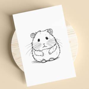 Раскраска Хомячок