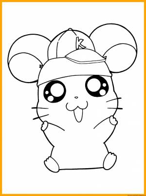 Хомячок раскраска для детей