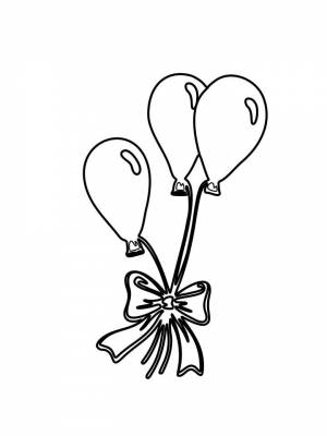 Раскраски Воздушные шары   в формате