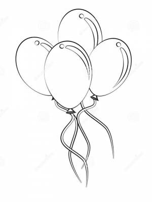 Раскраски Воздушные шары   в формате