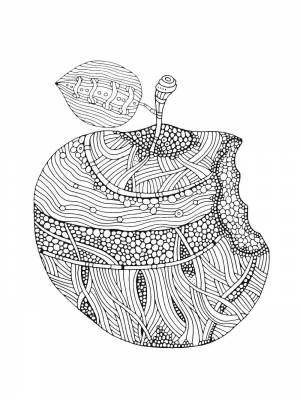 Раскраски Яблоко Антистресс