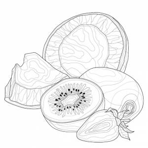 Кокос, киви и клубника