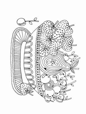 Раскраски Фрукты Антистресс