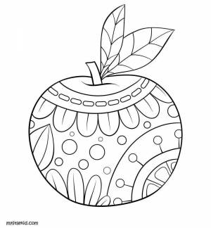 Раскраски Антистресс яблоко
