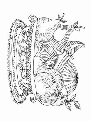 Раскраски Фрукты Антистресс