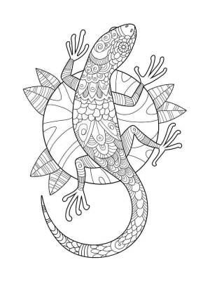 Раскраски Ящерица Антистресс