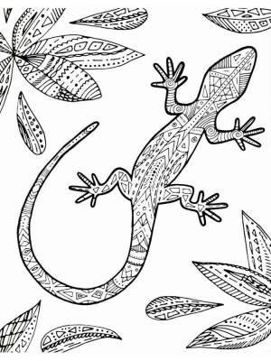 Раскраски Ящерица Антистресс