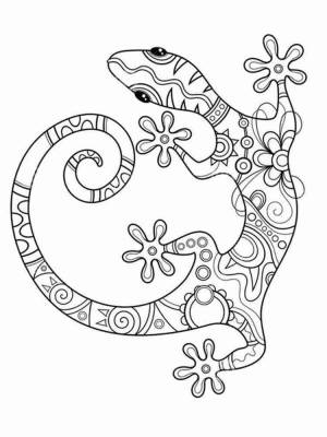 Раскраски Ящерица Антистресс