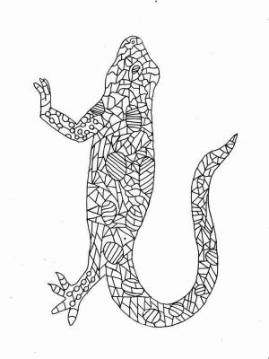 Раскраски Ящерица Антистресс
