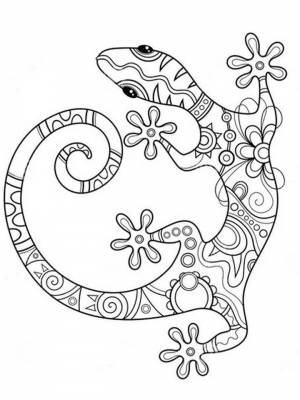 Раскраски Ящерица Антистресс   в формате