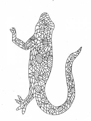 Раскраски Ящерица Антистресс   в формате