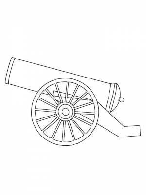 Раскраски Пушка   в формате