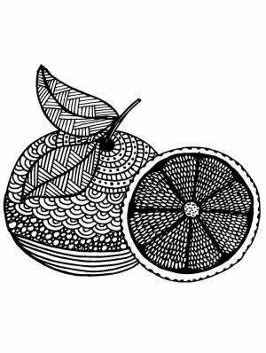 Раскраски Апельсин Aнтистресс