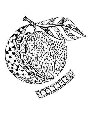 Раскраски Апельсин Антистресс