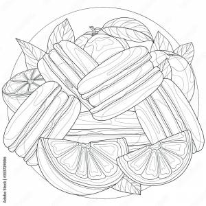 Macaroons with orange and lemon