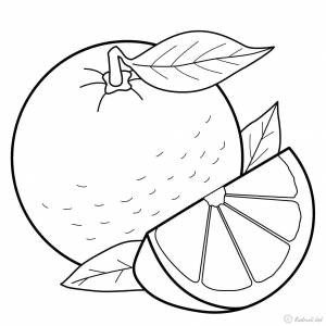 Раскраски Раскраска Апельсин