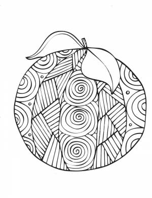 Раскраски Апельсин Антистресс