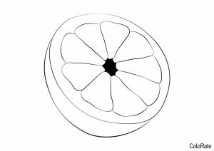 Раскраска Лимон в разрезе