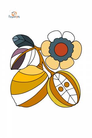 Раскраска Орнамент Лимон ♥ Онлайн и !